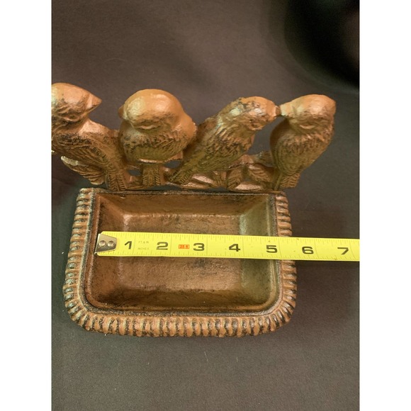 H Rusty looking Cast Iron Wall Mount Bird Feeder Birdbath Soap Dish Patio D… - Picture 9 of 10